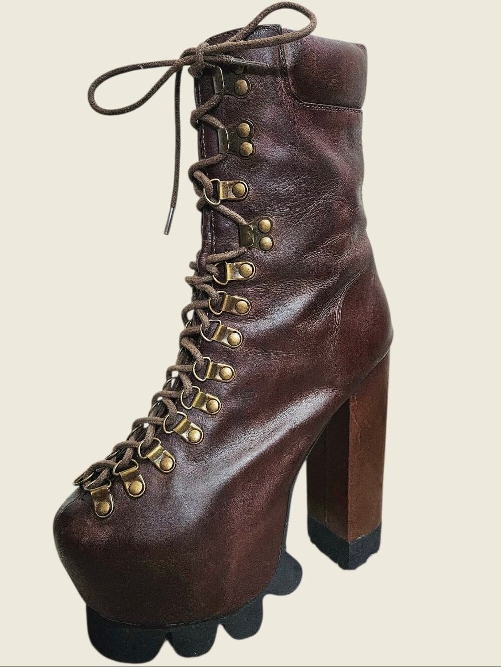 Jeffrey Campbell Vintage Kick-It Havana Platform Boots